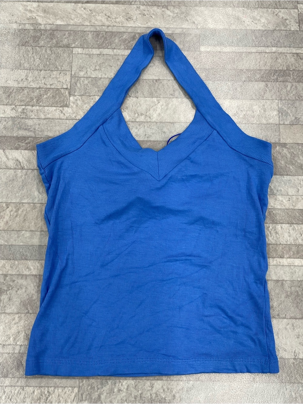 (UO-106) Urban Outfitters Silence + Noise Rebel V-Neck Ribbed Halter Top